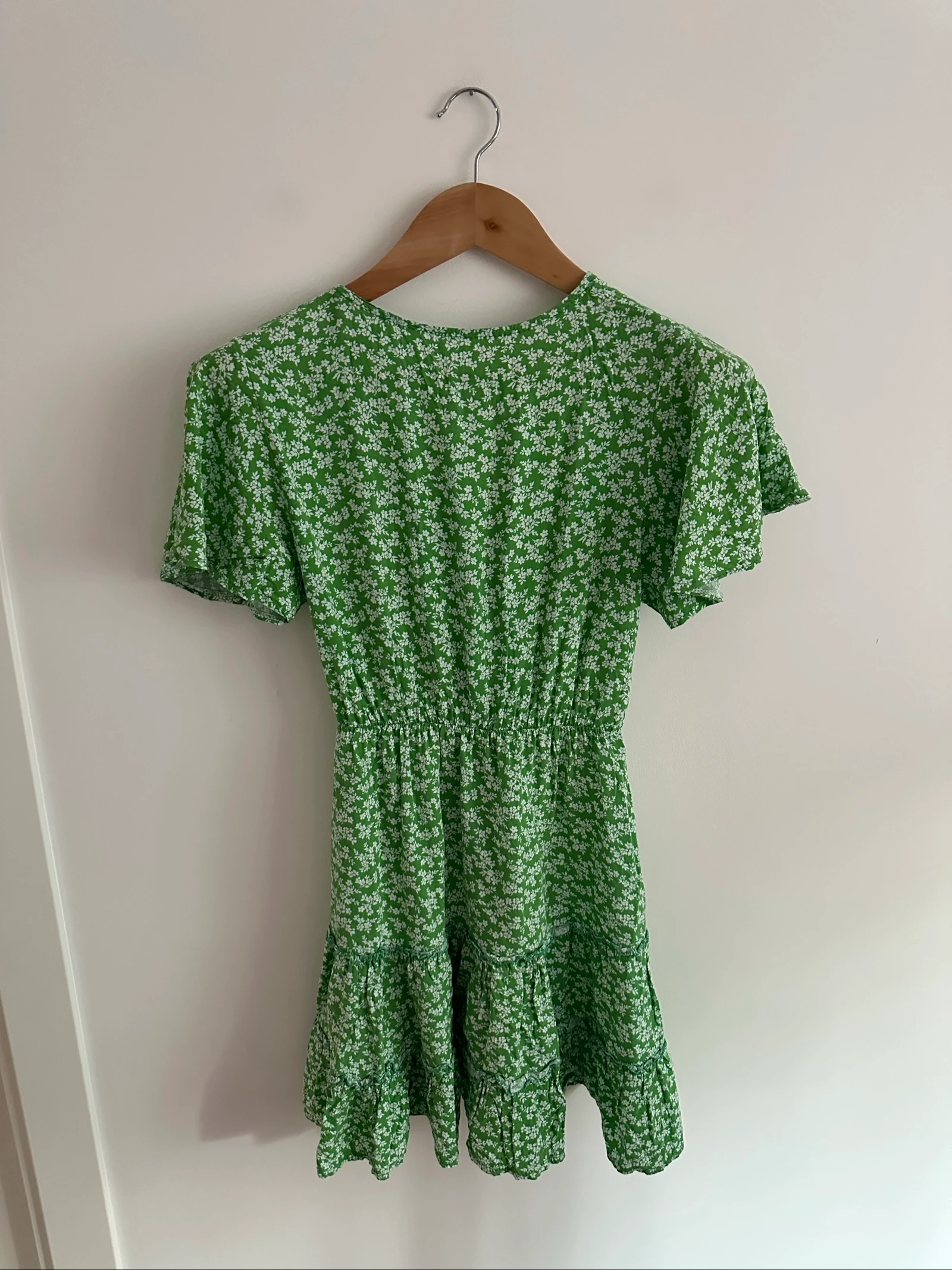 Green floral Cottagecore / Boho short dress size M – photo 3